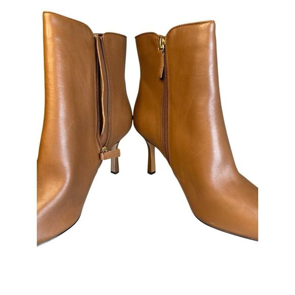 J.Crew $228 Pointed Toe Ankle Boots in Leather Deep Caramel Size 12 BT913 - Picture 3 of 6